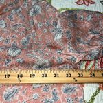 William Rast  womens plus size 1X Atwood rosette winter foliage blouse beaded ties Photo 4