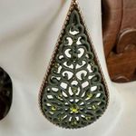 Charming Charlie green teardrop statement earrings Photo 5