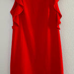 Nicole Miller Red Ruffle Mini Dress women’s 8 Classic elegant office polished Photo 0