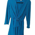 Topshop Size 4 Blue Dress Wrap Elastic Tie Casual Formal Flowy Chic Cute Photo 0