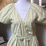 Madewell Plaid Tie-Waist Cottage Striped Midi Dress Size XS Photo 4