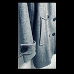 Anne Klein Charcoal Double-Breasted Pea Coat Photo 1