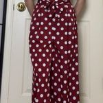 Missguided  | Burgundy Red Polka Dot Halterneck Wide Leg Open-Back Jumpsuit Photo 0