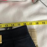 St. John NWOT  5 Pocket Black Gold Flat Front Straight Leg Highrise Pants Size 12 Photo 2