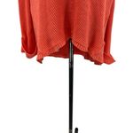Free People La Brea Sweater V-Neck Ribbed Cuffed Sleeve Coral Orange Size Large Photo 5