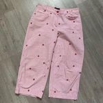 basic editions  classic fit Embroidered  capri pants Size M Elastic waist Photo 0