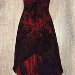 hourglass y2k vintage red and black sparkly glitter midi dress Size M Photo 0