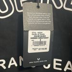 True Religion 💙 NWT  Black Colorblock Logo Shrunken Sweatshirt Photo 4