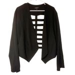 Torrid  Plus Size Cropped Blazer Cutout Back Long Sleeve Stretch Black 4X Photo 0