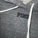 PINK - Victoria's Secret Victoria Secret PINK Gray Fleece Pullover Hoodie Large Camo Logo On Back Medium Photo 7