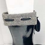 Sperry Black Top Sider Herringbone Wedge Rain Boots, Size 7 Photo 9