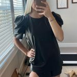 First Love Black shirt with puff sleeves Photo 0