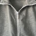 Quacker Factory Womens Vest Full Zip Sleeveless Pockets Sparkle Gray Size Large Photo 1