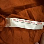 Free People Beach Size XS Orange Khana Crew Neck Short Sleeve Tunic Top dress Photo 5