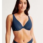 Abercrombie & Fitch NWT  Curve Love High Apex Underwire Bikini Top Navy Size XXS Photo 0