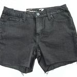 Seven 7 Weekend shorts black denim jean Cut hems Photo 1