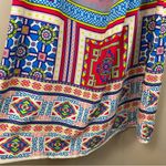 Flying Tomato  Colorful Red Floral Tapestry Halter Style Maxi Dress Small Photo 7