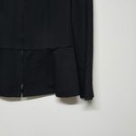 Armani Collezioni  Black Zipper Peplum Jacket‎ Sz 8 Academia Office Luxury Photo 2