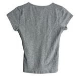 We Wore What Heather Gray Short Sleeve Cotton Jersey Ruched T-Shirt Size Medium Photo 2