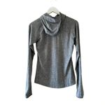 Nike Running Shirt Hooded Long Sleeve Zip Pocket Gray Stretch Top SZXS #1965 Photo 5