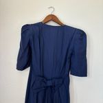 All that jazz Vintage 80s Solid Button Front Short Sleeve Bow Back Dress Photo 5