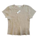 Madewell NWT  Waffle Knit Crewneck Short-Sleeve Crop Tee Photo 1