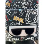 Karl Lagerfeld $178 NEW Auth  Multi-Colored ADELE ALLOVER KARL Small Backpack Photo 5