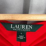 LAUREN RALPH LAUREN Midi Dress Sleeveless Vneck Tie Waist Red Stretch Size L Size L Photo 5