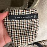ZARA WOMAN Houndstooth High Neck Short Sleeve Knee Length A Line Dress Size S Photo 3