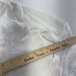 Vince Shirt Womens 10 White Semi Sheer V-Neck Popover Long Sleeve Cuff Blouse Photo 7