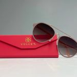 Velvet Tees Velvet Mauve and Gold Aviator Sunglasses Photo 5