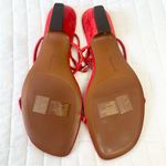 Madewell The Maycie Asymmetric T-Strap Sandal Bandana Red Suede Size 8 Photo 9