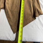 Cynthia Rowley Faux Suede Waterfall Cardigan Vest Women 1X Caramel Photo 6