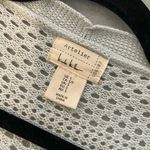 Nicole Miller Artelier  Size S Light Blue Open Front Mesh Knit Pocket Cardigan Photo 5