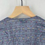 Draper James  Size 4‎ Multicolor Polka Dot Lightweight Chambray V Neck Wrap Top Photo 6