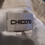 Chico's Ivory Beaded Short Jacket-Size 2/Large-Embroidered-Pockets-Satin Lined Photo 7