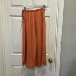 Bryn Walker  Tencel‎ Flood Pants Orange Copper Lagenlook Wide Leg Size Large NWT Photo 3