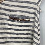 Andrew Charles Blue White Striped Sequined SZ XS Photo 3