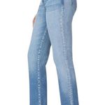 Kensie  jeans VINTAGE LUX Blue Cropped Jeans with Frayed Hem and Medium Wash Photo 2