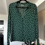 Reformation  Violet Crepe Blouse Rosemary Photo 2