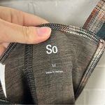 SO  Plaid Knit Button Pinafore Dress Size M Photo 5