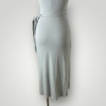 Wilfred ‎ Aritzia Saturn Ecovéro Tie Waist Midi Dress Light Gray XS Photo 7
