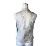 Three Dots NWT  SLEEVELESS SHIRT IN OYSTER GRAY SMALL 100% LINEN Photo 3