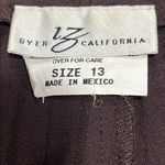 iz Byer California, Dress Pants, Wide Leg, Brown w/brown pinstripes, Sz 13 Photo 4