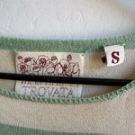 Trovata 100% Cotton Green & Cream Striped Sweater Size Small Photo 1