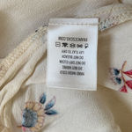 Blue Rain Peasant Boho Crochet Floral Faux Wrap Blouse Top Photo 7