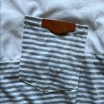 White and Gray Long Sleeve Tee Soft Cotton Blend Size M Photo 1