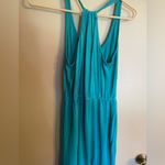 Old Navy Teal blue Size Small Stretchy Dress with Cinched Waist. Photo 3