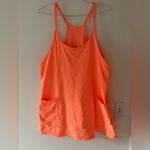 Free People FP Movement Hot Shot Mini Dress in Neon Coral Orange Size Large Photo 2