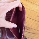 Badgley Mischka  wine long card wallet with gold details NWT Photo 2